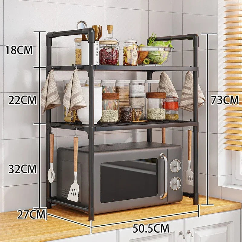 Metal Kitchen Racks: Minimalist Multi-Layer Storage