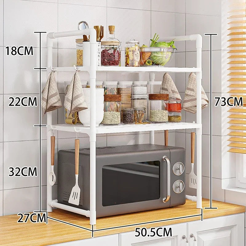 Metal Kitchen Racks: Minimalist Multi-Layer Storage