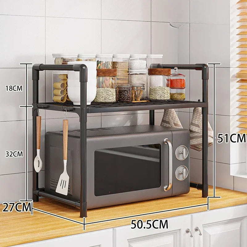 Metal Kitchen Racks: Minimalist Multi-Layer Storage