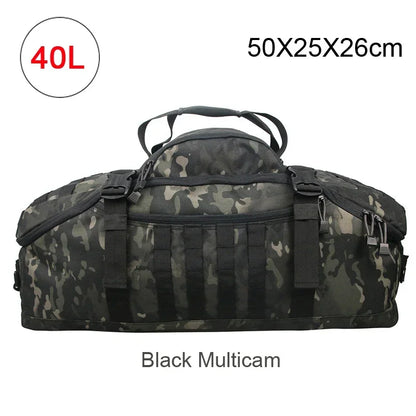 Tactical Backpack 40L/60L/80L - Molle Duffle for Travel & Gym