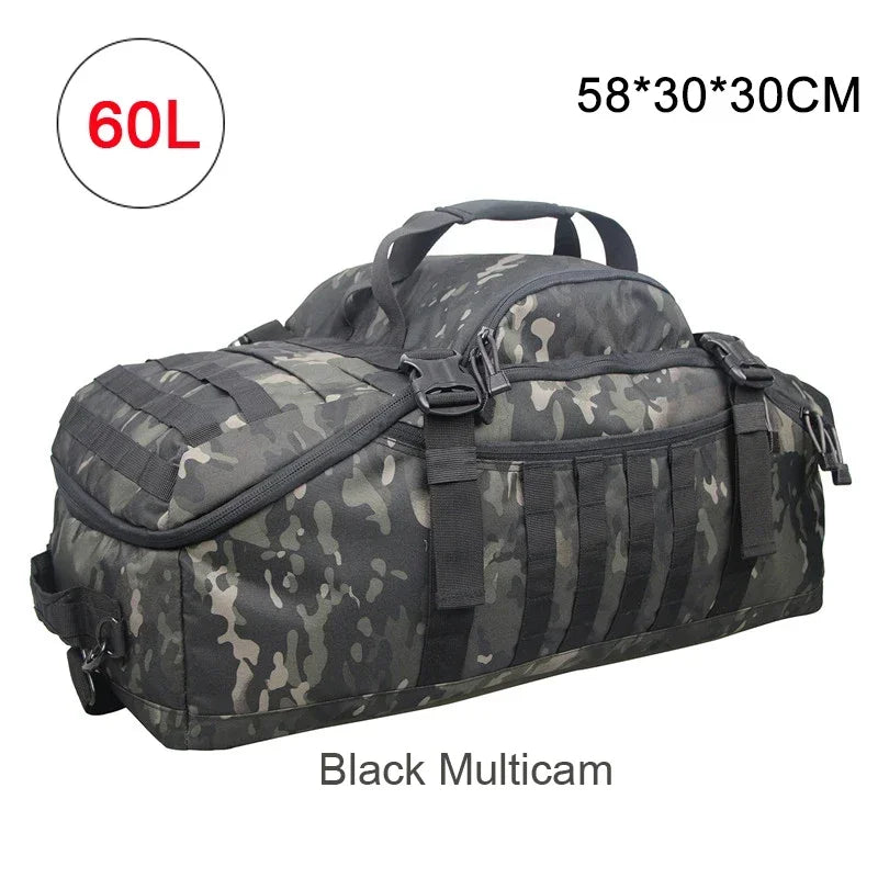 Tactical Backpack 40L/60L/80L - Molle Duffle for Travel & Gym