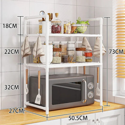 Metal Kitchen Racks: Minimalist Multi-Layer Storage